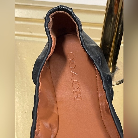 COACH BONNIE BALLET BLACK LEATHER PATENT CAP TOE 7.5 NEW WITHOUT TAGS - Picture 8 of 11